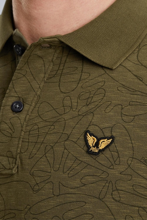 PME legend short sleeve polo slub jersey prin